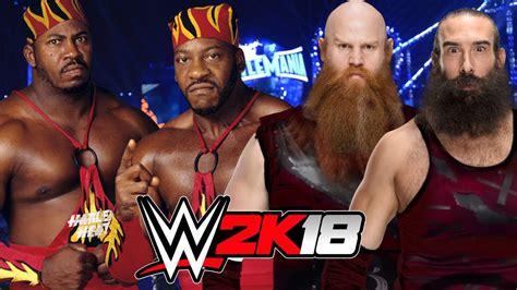 WWE 2K18 HARLEM HEAT Vs THE BLUDGEON BROTHERS YouTube