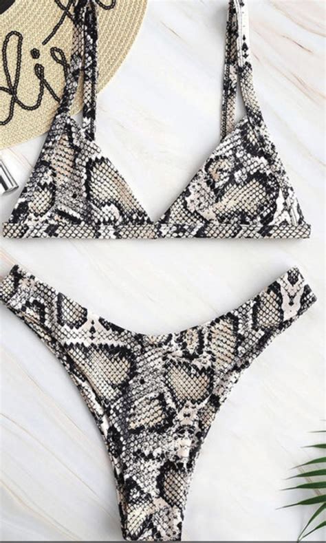 Zaful Snake Bikini Women S Fashion Swimwear Bikinis Swimsuits On Carousell