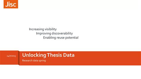 Unlocking Thesis Data Ppt