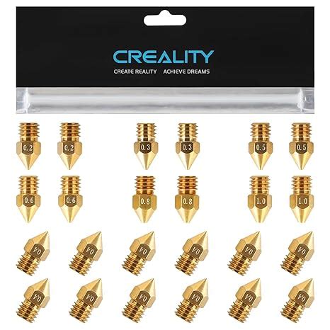 Amazon Creality Official MK8 Nozzles 24 Pcs 3D Printer Brass