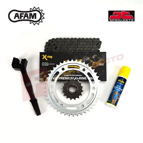 KIT CHAÎNE ET pignon anneaux X recommandé AFAM JT pour gaz 125 SM 2002