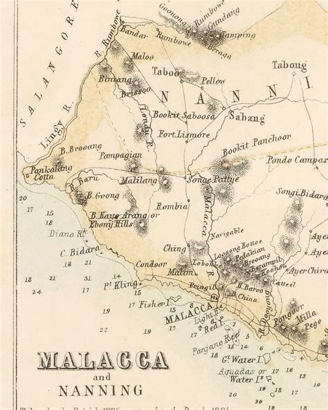 An Old Map Shows The Location Of Many Towns