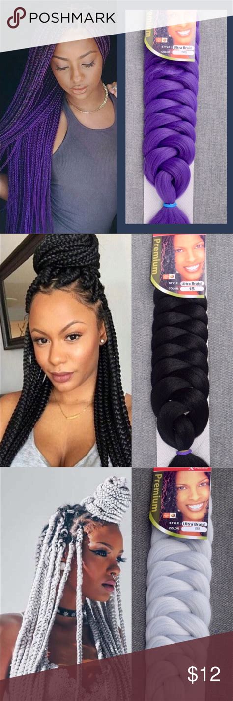 Xpression Ultra Braid 82” 165g Braids Braided Hairstyles Gray Accessories