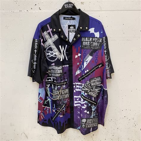 SEX POT OSAKAスタッフ募集中 on Twitter 大阪限定カスタム入荷③ VAMPIRE DOLLフルカラー ビッグ シャツパープル Size Free