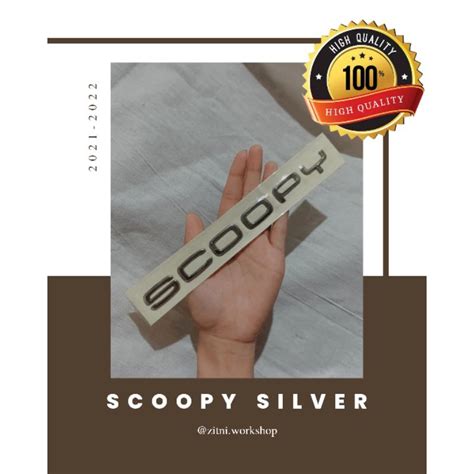 Jual SILVER Emblem Logo Honda Scoopy Donat 2021 2022 Original 3D Timbul