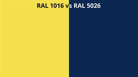 RAL 1016 vs 5026 | RAL colour chart UK