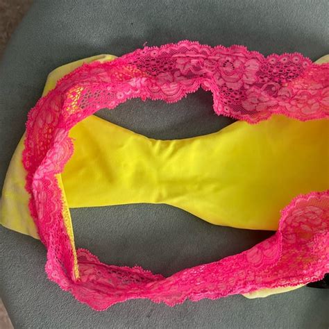 Beach Bunny Swim Beach Bunny Neon Yellow And Pink Lace Bikini Set