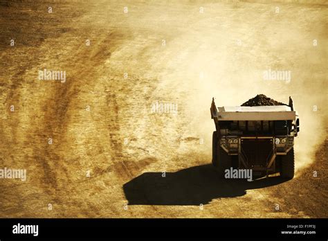 Huge Dump Truck in the Mining Area Stock Photo - Alamy