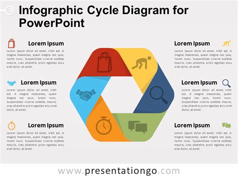 Diagrama De Ciclo Pentagonal Para Powerpoint Presentationgo The Best