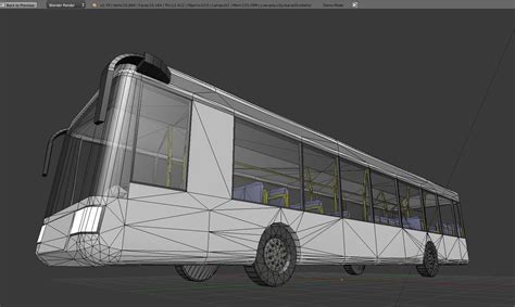 D Model Low Poly City Bus With Interior Vr Ar Low Poly Cgtrader