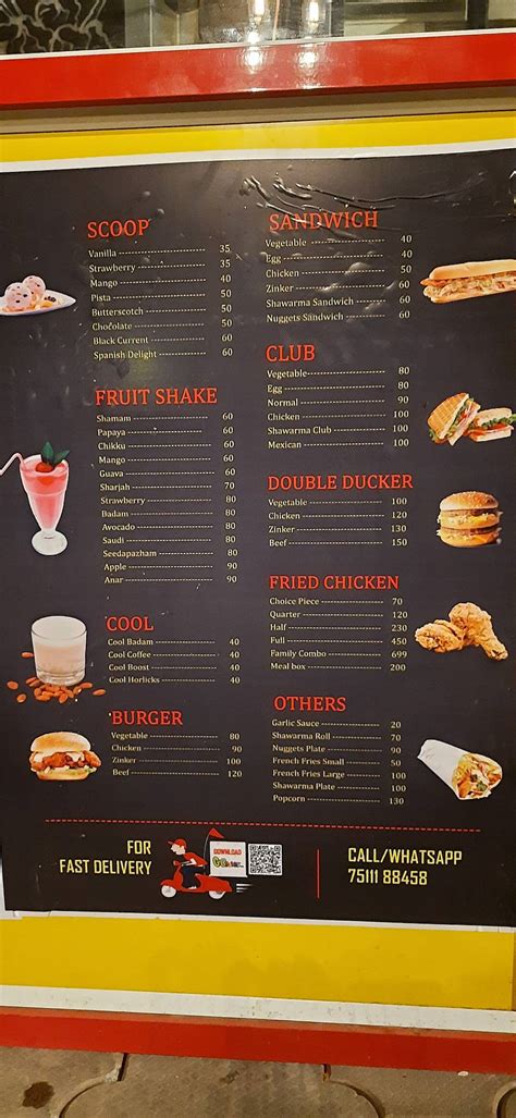 Menu At Morgan Cafe Neyyattinkara