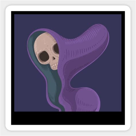 Floating Skeletal Draped Within Sheet Anime Sticker Teepublic