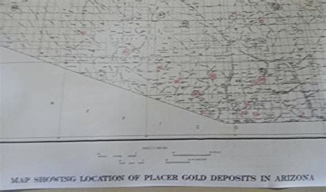 Map Showing Location of Placer Gold Deposits in Arizona Paper, Non ...