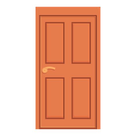 Exterior door icon cartoon vector. Home wood 14803857 Vector Art at