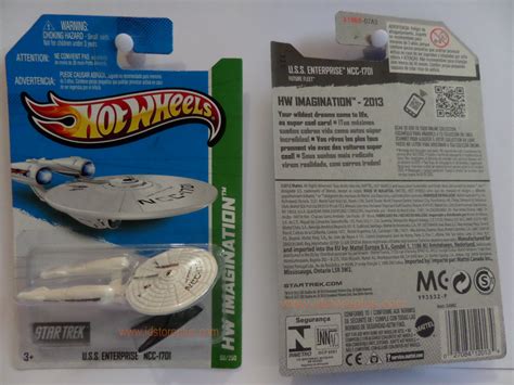 Hot Wheels 2013 HW IMAGINATION U S S ENTERPRISE NCC 1701 STAR TREK INDOHOTWHEELS