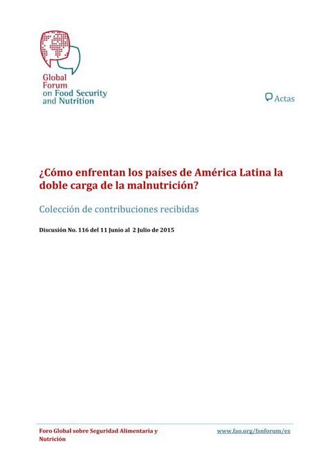 PDF Cómo enfrentan los países de América Latina la doble segunda FAO Honduras