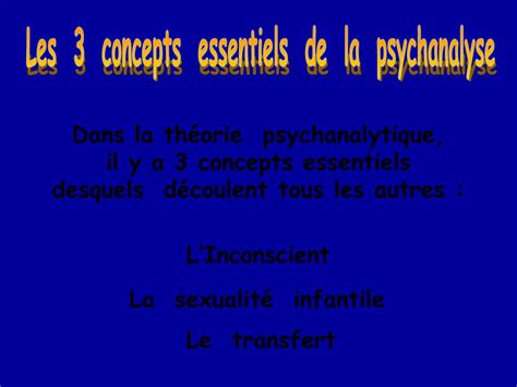 Ppt Les Concepts Essentiels De La Psychanalyse Powerpoint