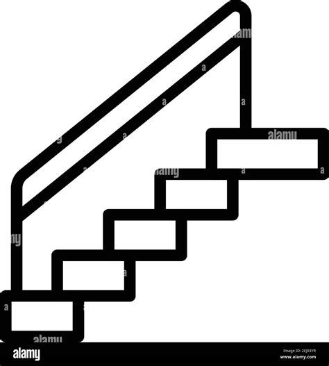 Icono de escaleras Contorno escalera vector icono para diseño web