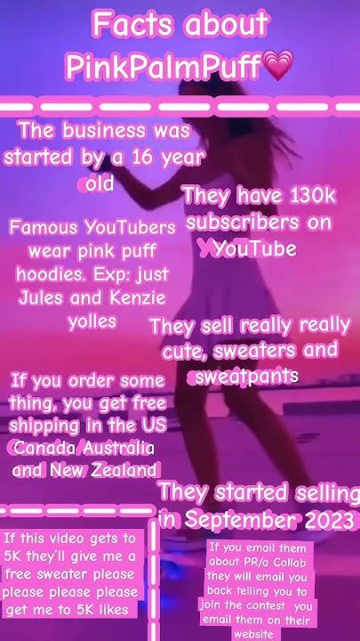 Facts About Pinkpalmpuff💗🌴☁️ Pinkpalmpuff Fypシ゚viral Shorts Please