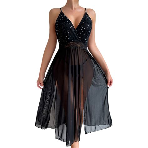 Midwennn Womens Sexy Satin Leopard Sling Sleepwear Lingerie Lace Nightwear Underwear Nightgown