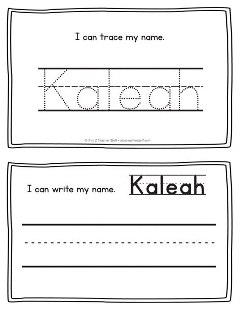 Kaleah – Name Printables for Handwriting Practice | A to Z Teacher ...