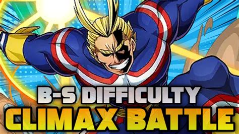 ALLMIGHT CLIMAX BATTLE EASY B S CLEAR GUIDE My Hero Ultra Impact