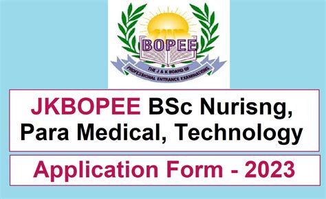 Jkbopee Bsc Nursing Application Form 2023 Printable Forms Free Online