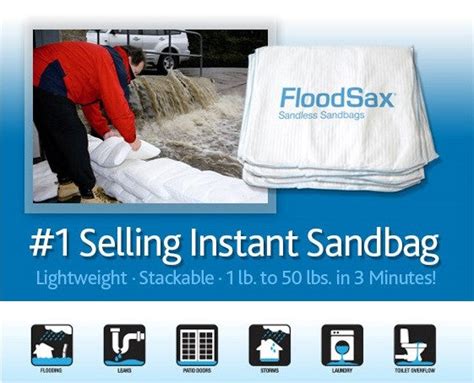 Buy FloodSax® sandless sandbag - 10 bags | FloodSax Americas