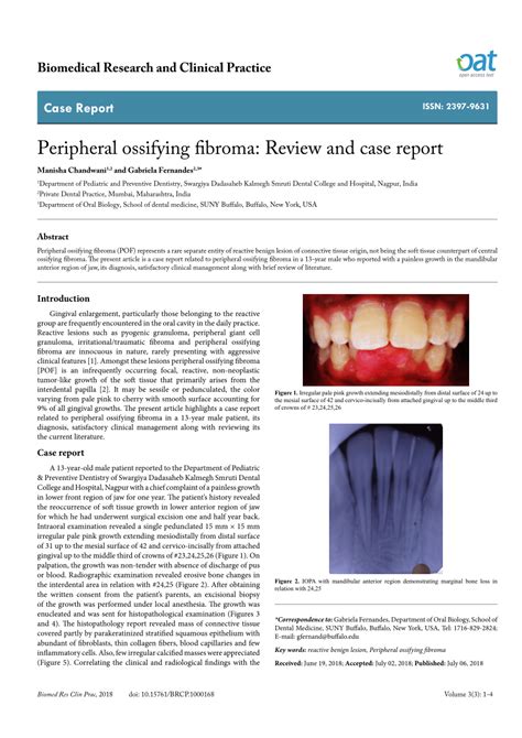 (PDF) Peripheral ossifying fibroma: Review and case report