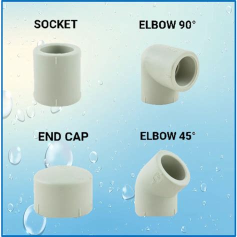 Mm Ppr Coupling Straig Socket Elbow End Cap Hot Cold Pp R Water Pipe Fitting Connector