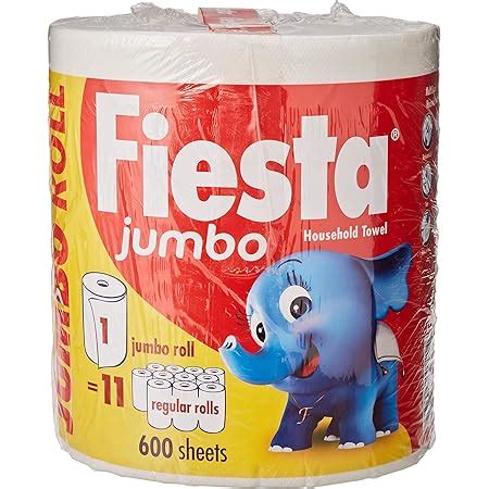 Fiesta Jumbo Kitchen Towel Roll Total Sheets Amazon Co Uk