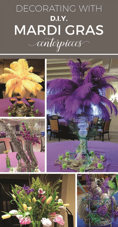 Using Mardi Gras Decorations To Create Colorful Centerpieces Mardi