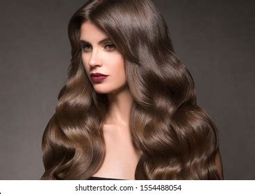 Beautiful Brunette Girl Healthy Long Hair Stock Photo Shutterstock
