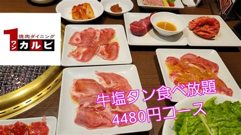 牛塩タン食べ放題4480円コース ワンカルビ生野巽店🥩元取れるのか？ワンカルビ生野巽店焼肉食べ放題 Youtube