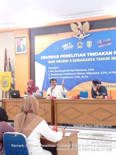 Seminar Penelitian Tindakan Kelas Guru SMKN 6 Surakarta 2022 SMK