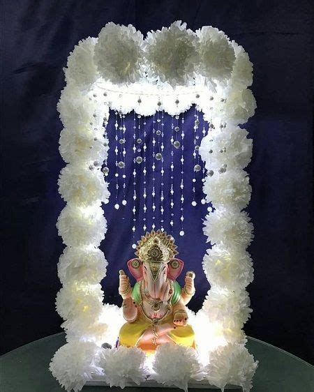 20 Simple Ganpati Decorations Ideas For Vinayaka Chavithi 2024 Ganpati Decoration At Home