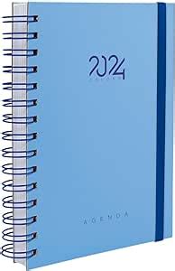 Agenda 2024 Plus Capa Dura Cores Spot Colors Azul Claro Amazon Br