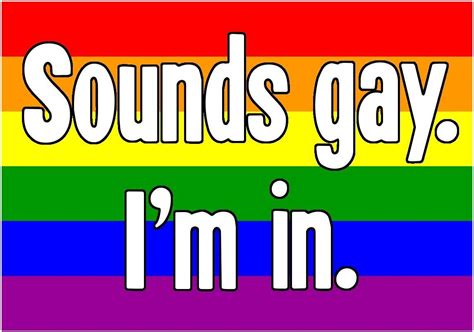 Amazon New Color Comedy Paper Sticker Sounds Gay I M In Ironic Sexy Lgbt Rainbow Flag Humor