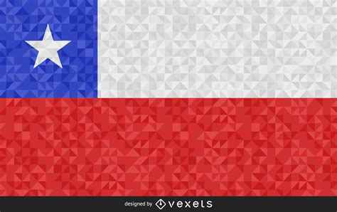 Chile Flag Polygonal Design Vector Download