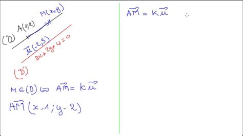 D Terminer L Quation Param Trique D Une Droite D Passant Par Un