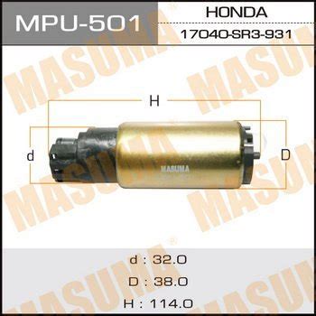 MPU501 Насос топливный Masuma 100L/h, 3kg/cm2 сетка MPU-002 MASUMA ...