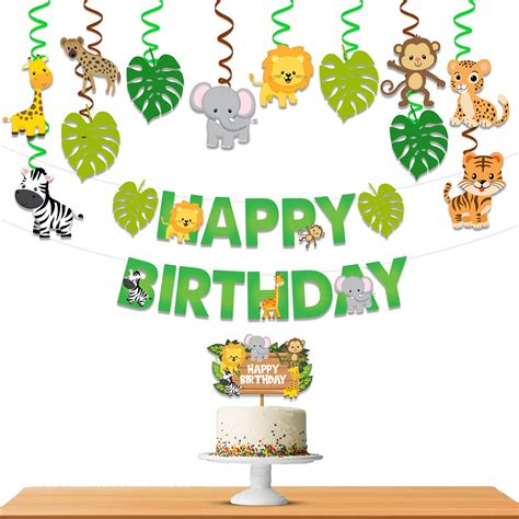 Buy Festiko Jungle Theme Happy Birthday Party Decoration Combo Pcs