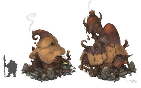 ArtStation - Stone Age Houses, Stoyan Stoyanov | Game concept art ...