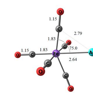 Molecular structure of Fe CO 5 2 μ Ag B 3 5 CF 3 2C 6 H 3