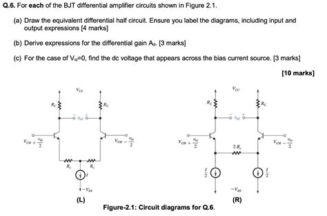 Solved Q For Each Of The Bjt Differential Amplifier Chegg