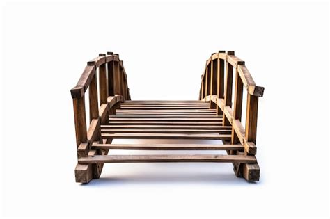 Premium AI Image | A wooden bridge made by a small wooden bridge.