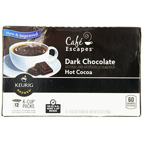 Hot Cocoa, Dark Chocolate, K-Cup Portion Pack for Brewers, 12-Count ...