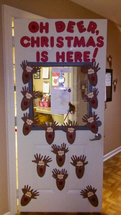 Oh Deer Christmas Door Rudolph Handprint Craft Christmas Door