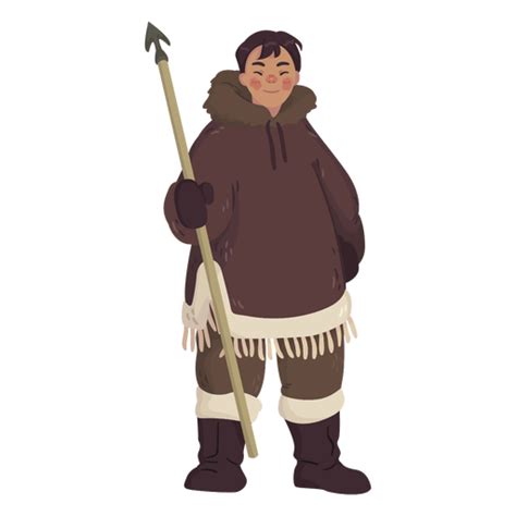 Eskimo Man With Spear Transparent Png And Svg Vector File