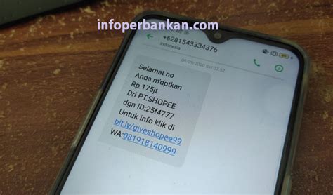 Sms Penipuan Shopee Infoperbankan